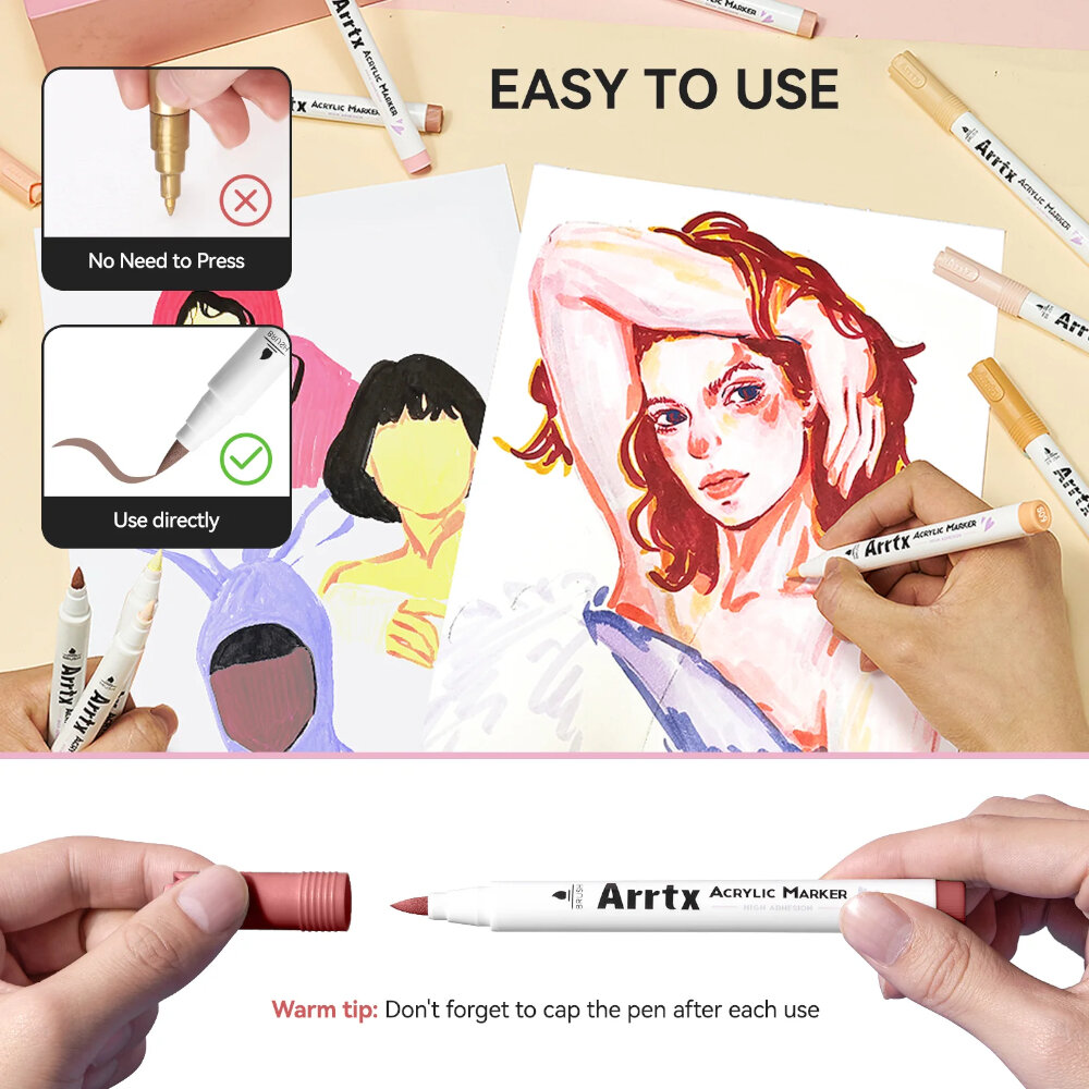Arrtx 30 Ακρυλικοί Μαρκαδόροι Brush Tip Series C view 7