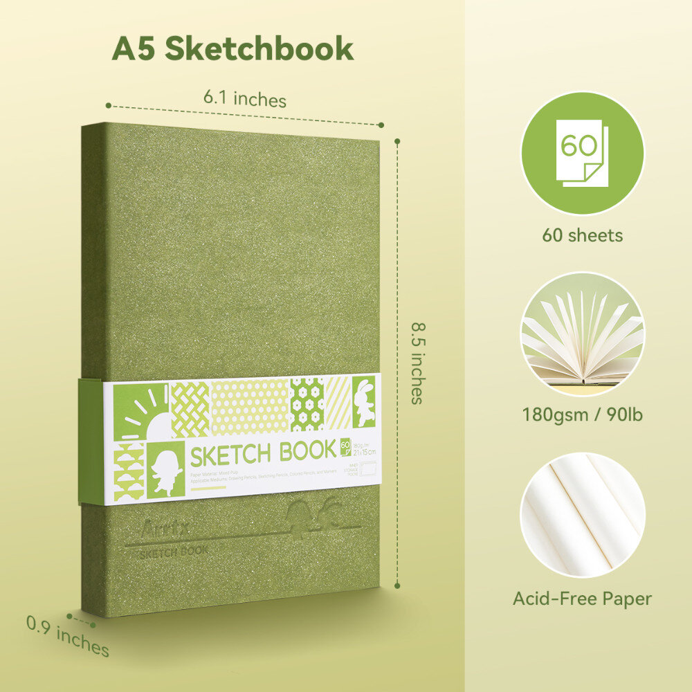 Arrtx Sketch Book A5 180g 60Φ view 6