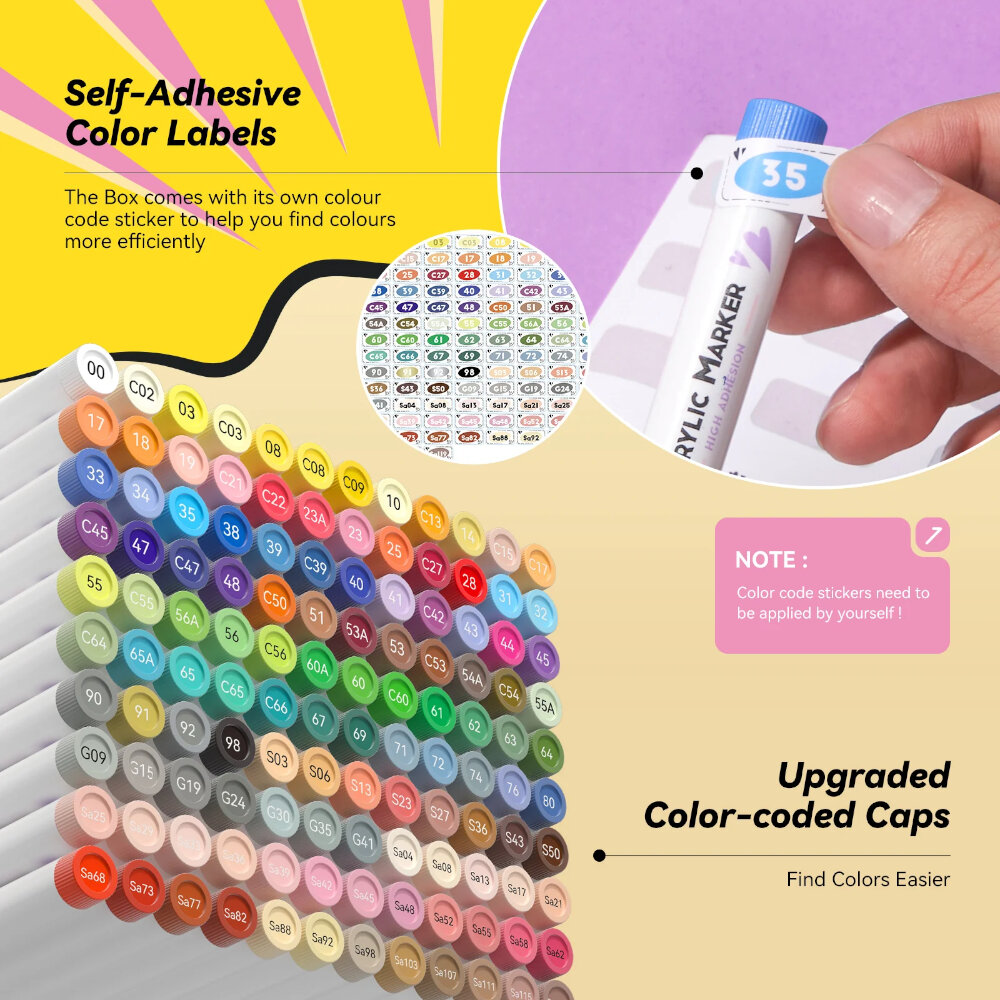 Arrtx 120 Ακρυλικοί Μαρκαδόροι Brush Tip view 4