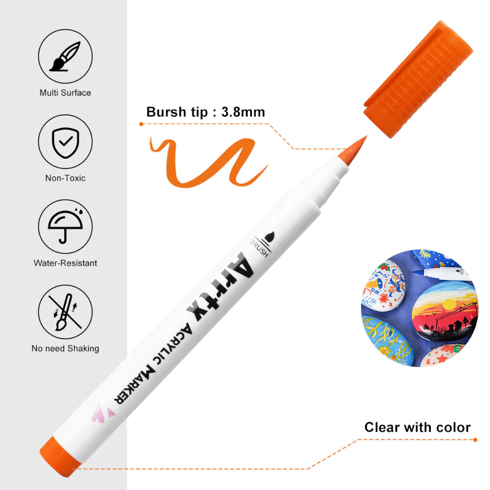Arrtx 30 Ακρυλικοί Μαρκαδόροι Brush Tip Series B view 7