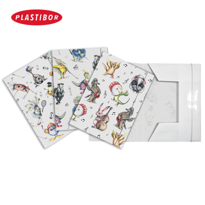 Plastibor Φάκελος Icon Crazy 25x35cm με Λάστιχο Ράχη 3cm