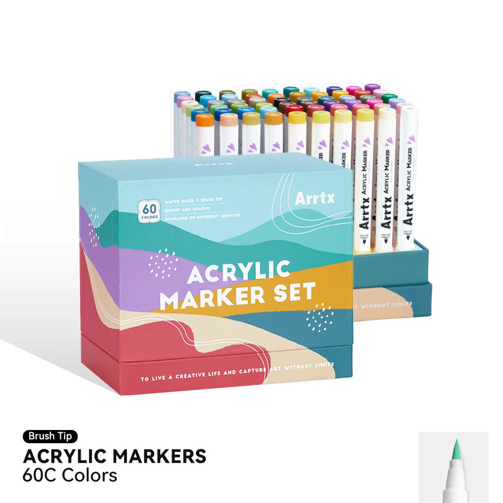 Arrtx 60 Ακρυλικοί Μαρκαδόροι Brush Tip Series C