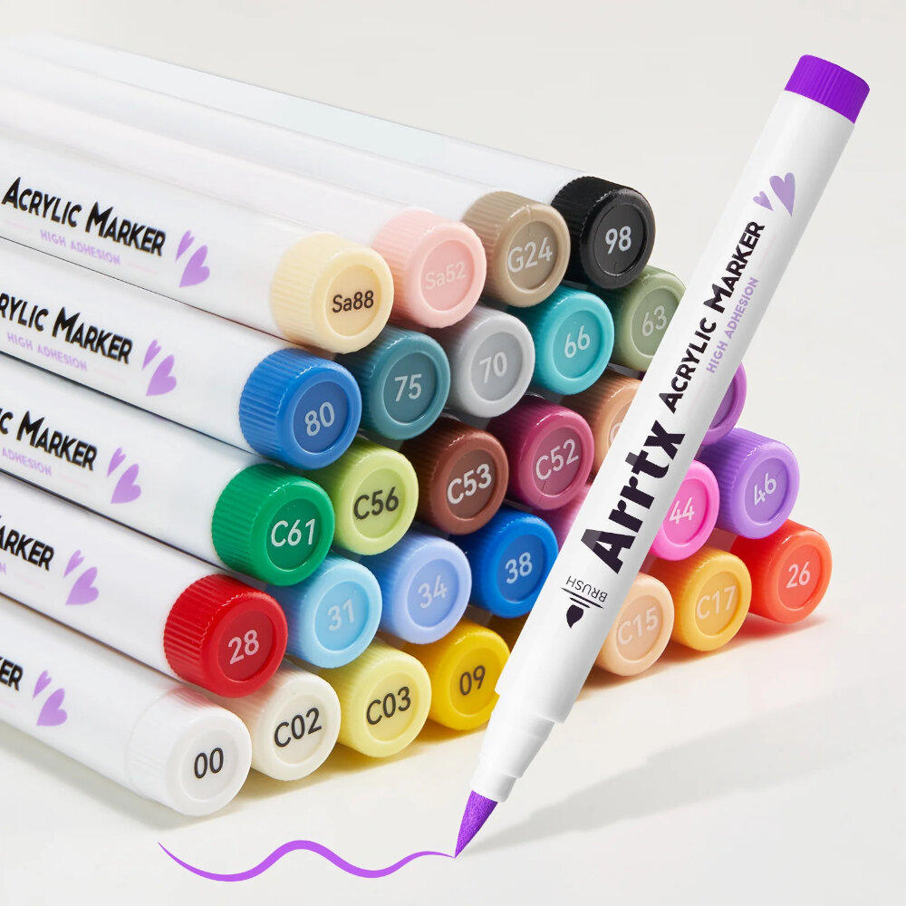 Arrtx 30 Ακρυλικοί Μαρκαδόροι Brush Tip Series D