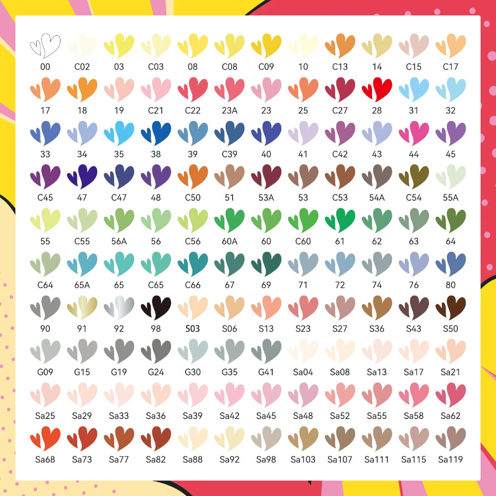 Arrtx 120 Ακρυλικοί Μαρκαδόροι Brush Tip