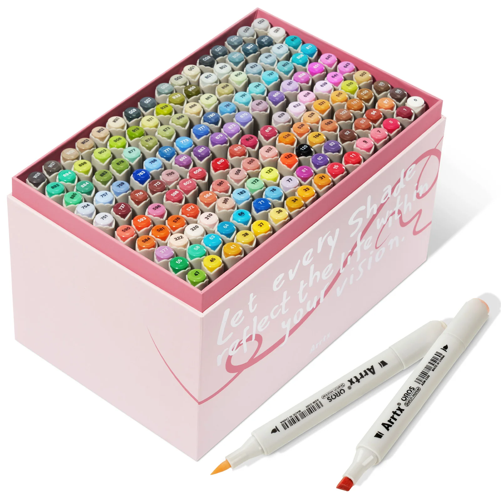 Arrtx 160 Μαρκαδόροι Οινοπνεύματος Oros Vibrant Colors Brush & Chisel