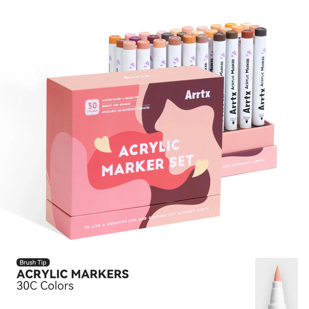 Arrtx 30 Ακρυλικοί Μαρκαδόροι Brush Tip Series C