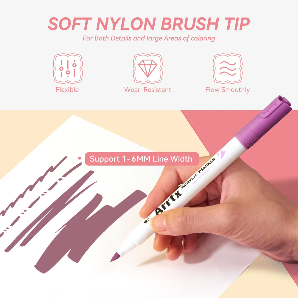 Arrtx 30 Ακρυλικοί Μαρκαδόροι Brush Tip Series C