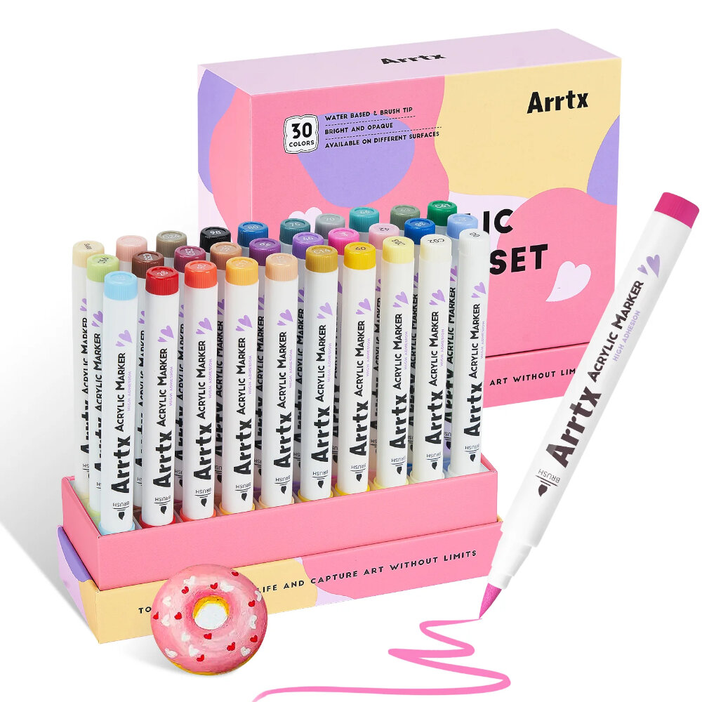 Arrtx 30 Ακρυλικοί Μαρκαδόροι Brush Tip Series D