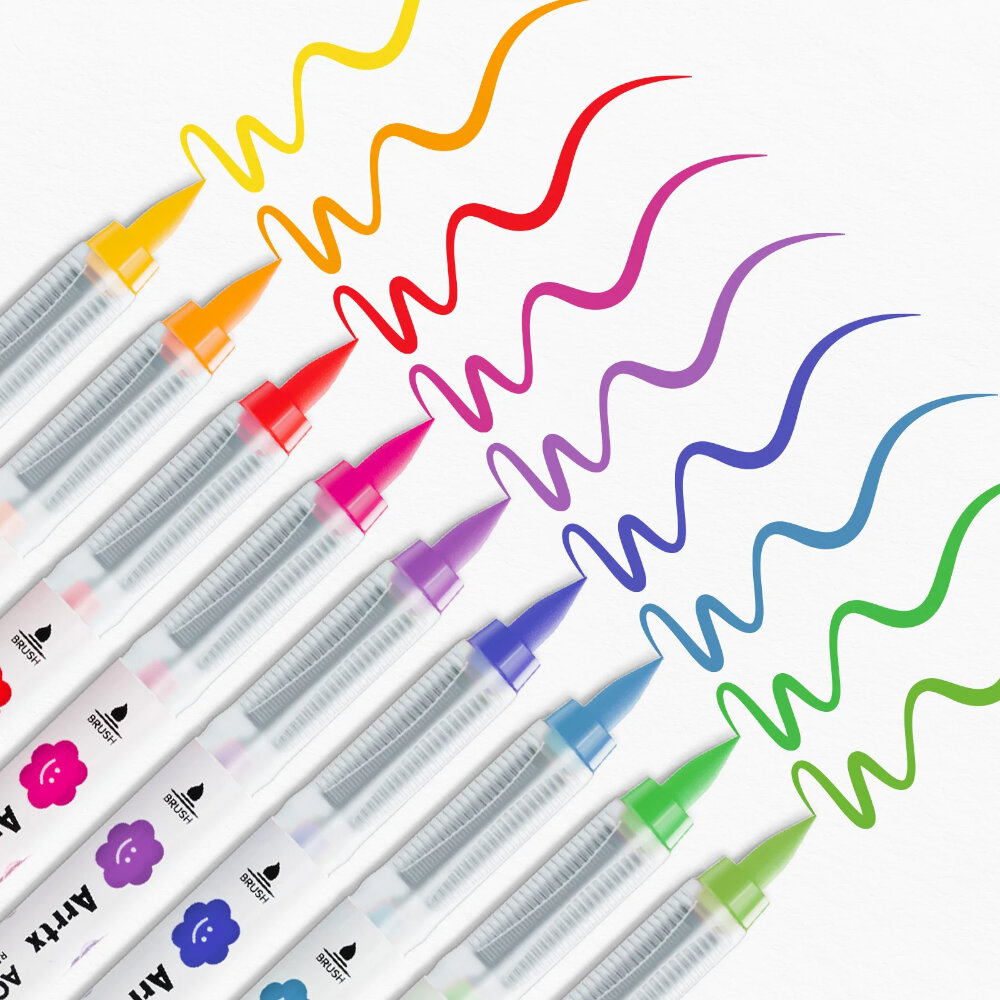 Arrtx 60 Ακρυλικοί Μαρκαδόροι Liquid Ink Brush Tip view 10