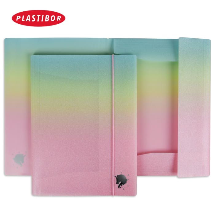 Plastibor Φάκελος Icon Unicorn 25x35cm με Λάστιχο Ράχη 3cm